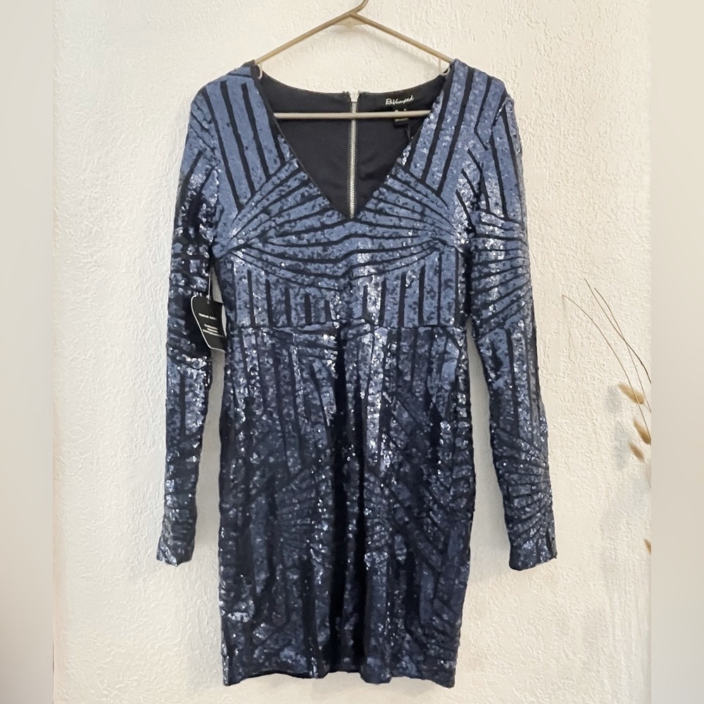 Revamped // Sequined Bodycon Dress in Sapphire Blue